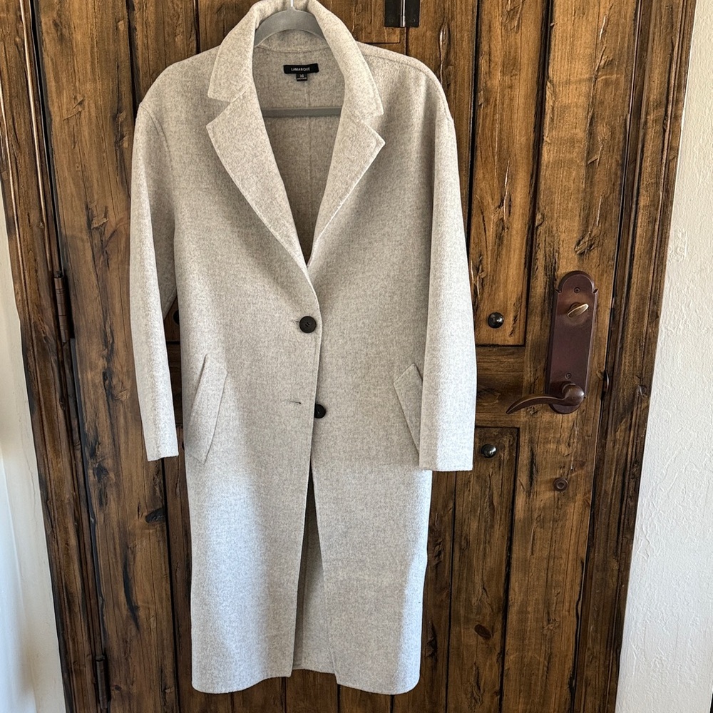 Lamarque Light Gray Trench Coat